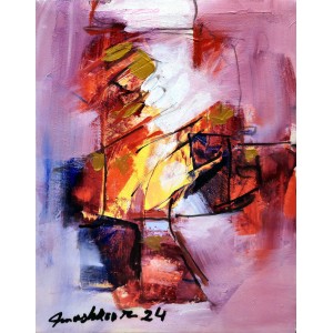 Mashkoor Raza, 12 x 16 Inch, Oil on Canvas, Abstracts Painting, AC-MR-679